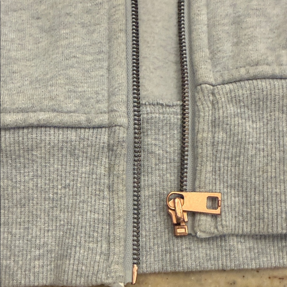 Lululemon Special Edition hooded ruched Warm Up Hooded Jacket Gray 4 RARE - Picture 7 of 13